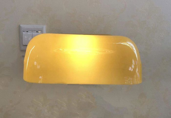 Abat-jour de remplacement - PZCC - Lampe de banquier - Jaune - Verre - Intérieur