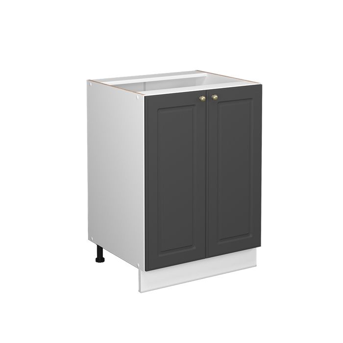 Meuble bas de cuisine Fame-Line 60cm PT Marbre Anthracite-or/Blanc Vicco 45386
