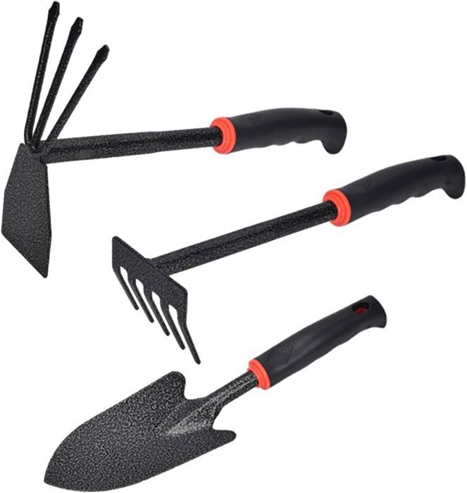 Ensemble d'Outils de Jardin Râteau, Pelle, Fourche, Ensemble Léger et Ensemble d'Outils de Jardin Râteau, Pelle, Fourche, Ensemble Léger et
