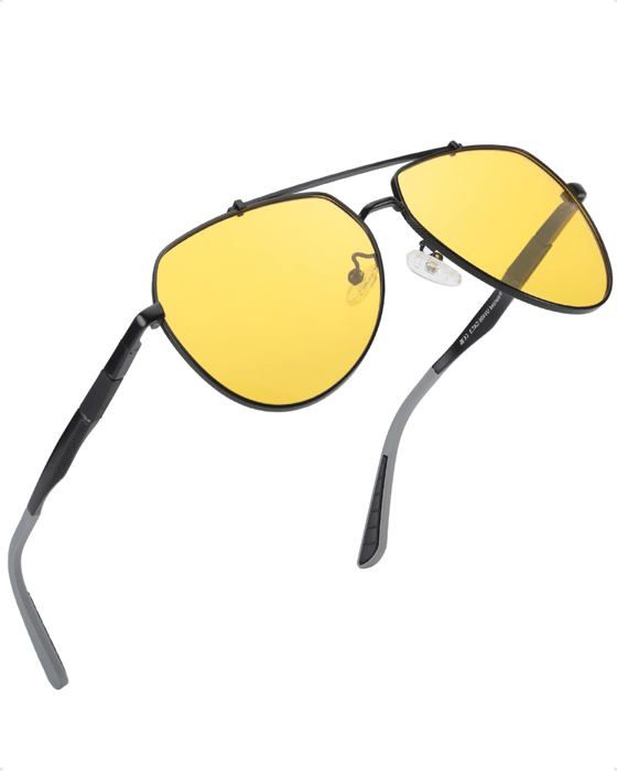 Lunettes De Conduite Nuit - 2 Paires Verres Jaunes - Conduite, Cyclisme Et Sport