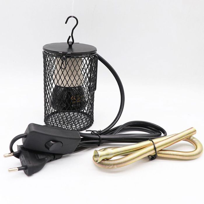 Meilleurs prix pour Lampe Chauffante Poussin 100W lampe chauffante terrarium Lampe céramique Garde émetteur Chaleur Chauffant la LampeNoir