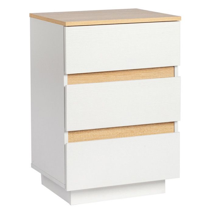 Table de Chevet avec 3 Tiroirs Table dappoint Meuble de Nuit Commode de Nuit 38x32x40cm Blanc Table de Chevet avec 3 Tiroirs Table dappoint Meuble de Nuit Commode de Nuit 38x32x40cm Blanc
