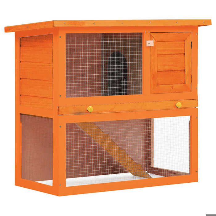 SOLO - Clapier lapin/poulets - JILLS Enclos 2 à 4 poules dextérieur Enclos pour petits animaux 1 porte Bois FT396548