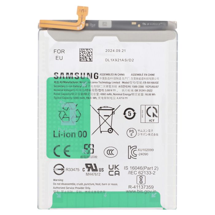 Samsung Batterie Originale pour Galaxy A26 5000mAh Modèle EB BA266ABY Service Pack - vue 5