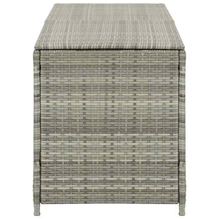 Sale 2026 Coffre de rangement de jardin - BURKE - grande espace - résine tressée 200x50x60 cm - gris CC238