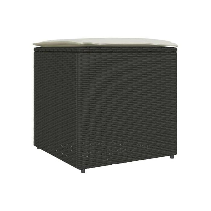 vidaXL Coffre de rangement et Coussins en ratán et en tissu - vue 6