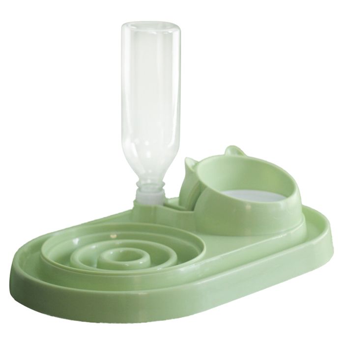 Ensemble gamelles doubles + distributeur deau automatique + bouteille amovible Label