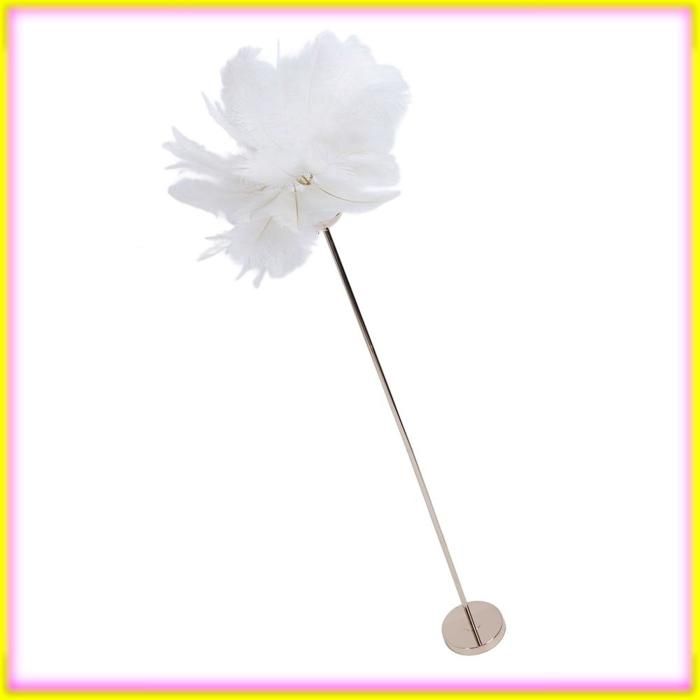 keenso Lampadaire Plume Lampadaire en Plume dautruche Art en fer 61 pouces LED USB réglable en luminaire lampadaire