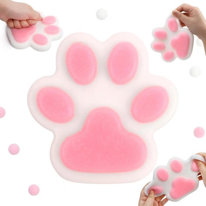 OUDQFCJ Squishy Patte De Chat Anti-Stress 1 Pièce | PVC Doux, Design Adorable, Portable, Pour Enfants Et Adultes – Idéal Cadeau