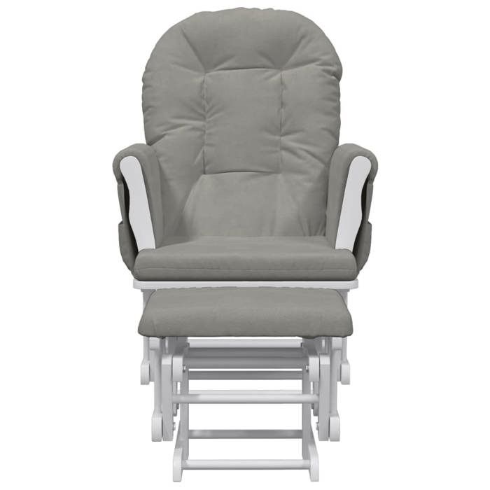 Best2026@Tissu Fauteuil Relax SHIELDPRO® - Siège maximal: 110 kg - Chaise berçante avec repose-pied Gris clair - pour salon5204