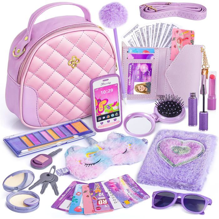 Sac à main licorne pour petite fille 3 ans – Ensemble jouet avec maquillage, journal, masque, portefeuille, téléphone, - Jeux - Jouets Sac à main licorne pour petite fille 3 ans – Ensemble jouet avec maquillage, journal, masque, portefeuille, téléphone, - Jeux - Jouets