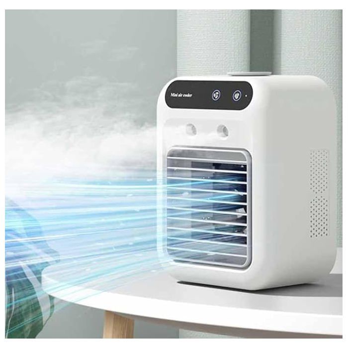 Mini Climatiseur Portable Rechargeable 25W Ventilateur Refroidisseur Personnel avec Double Brumisation 2025 USB