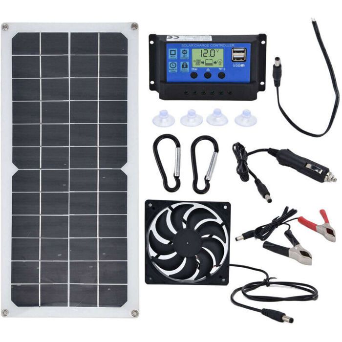 Kit Panneau Solaire 10W 12V Avec Contrôleur 30A – Chargeur Pour Batterie RV, Remorque