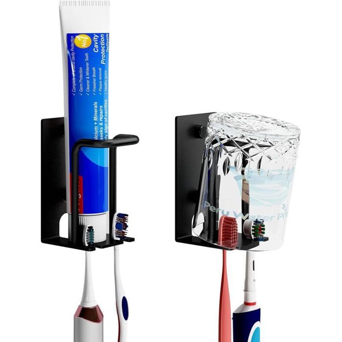 Porte-Brosse à Dents Porte Brosse à Dents Mural pour Salle de Bain Organisateur Stockage têtes de Brosse à Dents électriques Auto