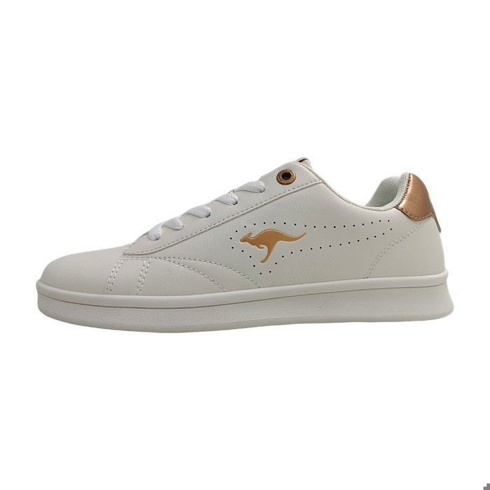 Femmes KangaRoos chaussure à lacets sportive K-Ten Adore Textile Lacets Plat - white/rose gold 0621