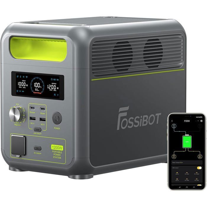 Station électrique portable FOSSiBOT 1024Wh LiFePO4 1200W charge rapide 45min Station électrique portable FOSSiBOT 1024Wh LiFePO4 1200W charge rapide 45min
