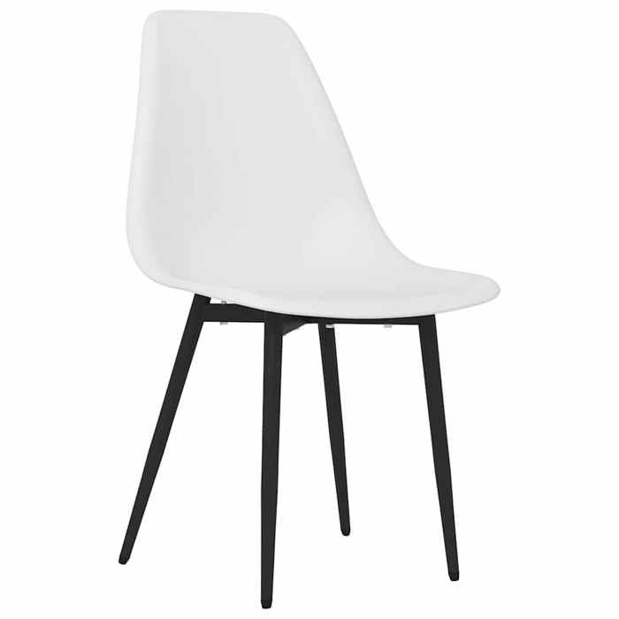 ZENCORE@ Chaises à manger - Entretien facile - lot de 6 - blanc PP - 110 kg par siège（7004)