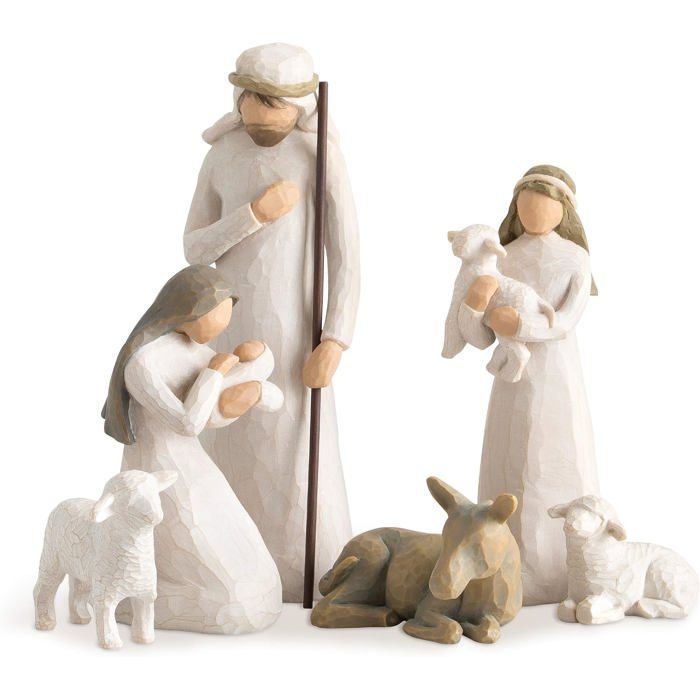 Figurines de Noël en résine ensemble de 6 figurines religieuses en résine représentant la Nativité