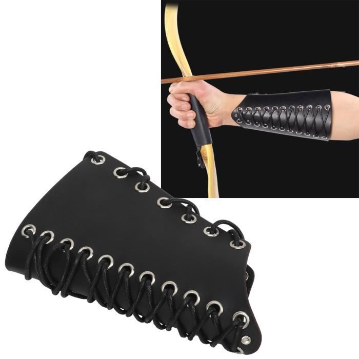Protège-bras de tir à l'arc en cuir synthétique pour main gauche et droite - Protection universelle pour tir à l'arc