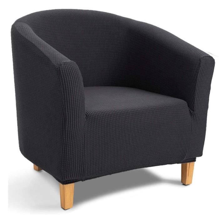 Housse de Fauteuil ChesterfieldJacquard Housse de Canapé Tub Chair Extensible Extensible(Housse de Chaise de BainGris)