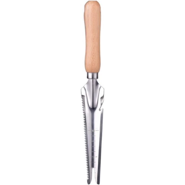 Râteau à Désherber 6 Dents - Acier Allié - Poignée Amovible - Outil De Jardin Résistant