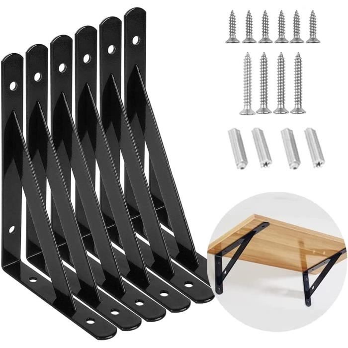 4 Pcs Équerre Étagère Support Étagere Pour Murale Fixation, Supports D