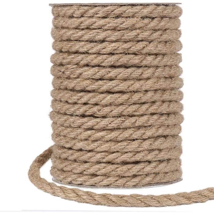 Ficelle De Jute Naturelle 400 Mètres - Épaisseur 1 Mm - Pour Jardinage, Emballage Cadeau, Artisanat, Décoration - Écologique Et Résistante