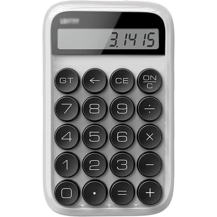 Calculatrice De Bureau Avec Clavier Mécanique Coloré - Multifonction, Antidéversement - Pour Maison Et école (Lilas)
