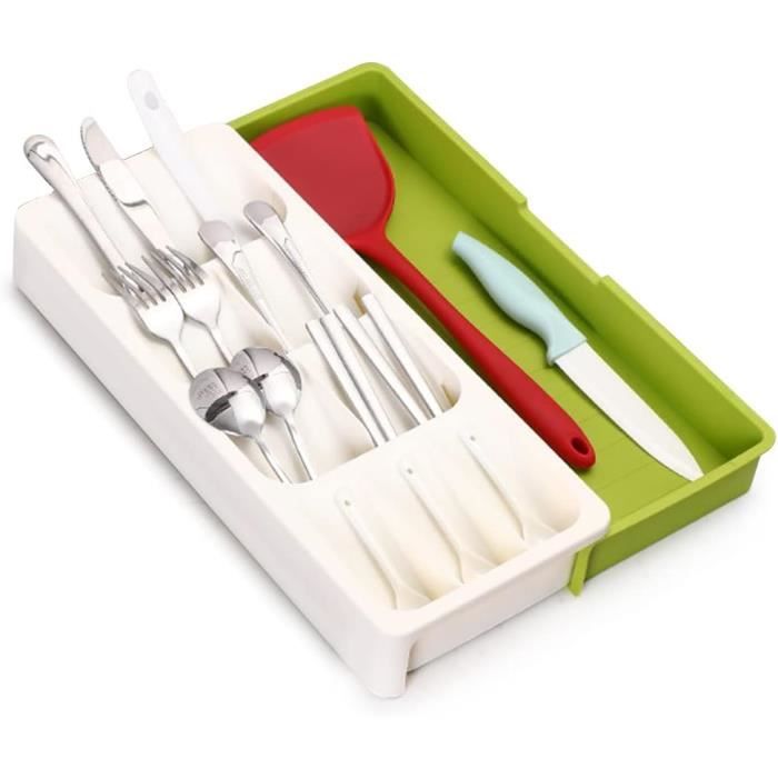 Organiseur De Tiroir Extensible Pour Couverts – 46x34-56,5x6 Cm – Cuisine