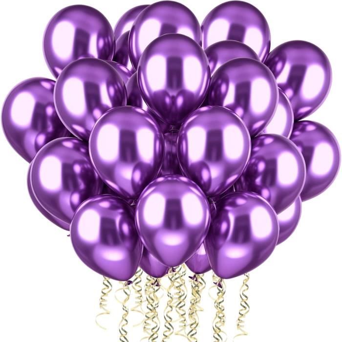 Ballon anniversaire violet - Cdiscount