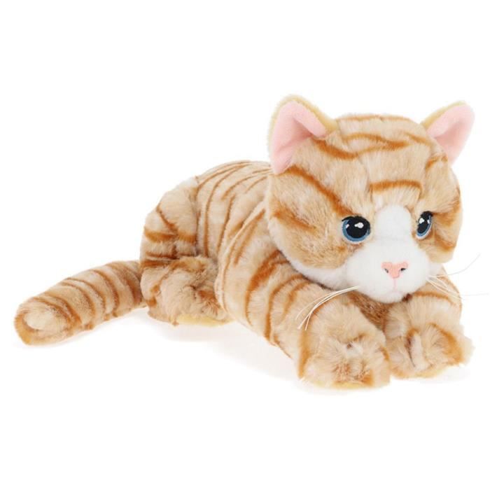Peluche chat roux tigré hot sale