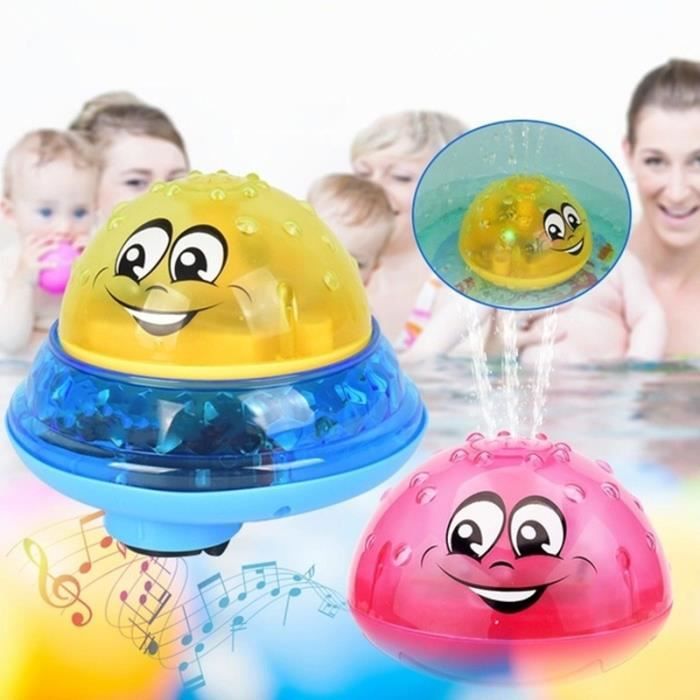 MOGOI B/éb/é Toddler Jouet De Bain Yellow+Base Jouets /électroniques de Bain de Boule de leau de Jet avec la lumi/ère pour la Baignoire de Piscine de Filles de gar/çons denfants en Bas /âge