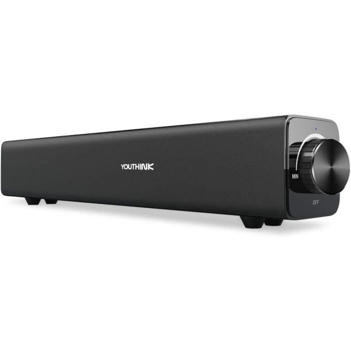 HEANTTV Enceinte PC, Haut-Parleurs USB Bluetooth 5.3 pour PC, PC Sounabar Alimentation par USB