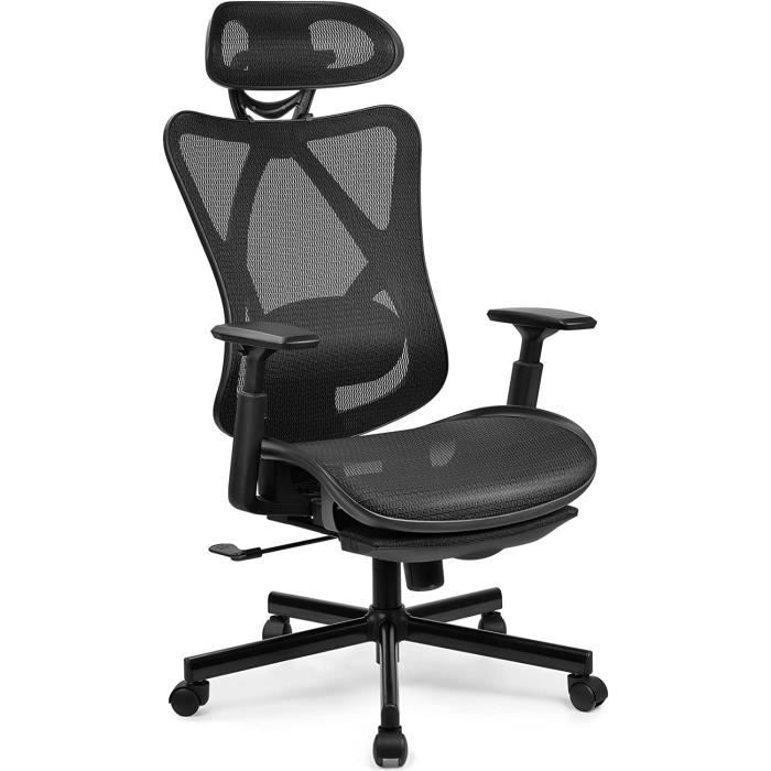 Chaise de Bureau, Chaise Ergonomique, Chaise Pivotante en Maille