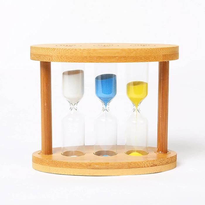 Mini Sablier En Bois - Pour La Maison, Le Restaurant - 1 Minute-3 Minutes - Couleur Bois, Wood