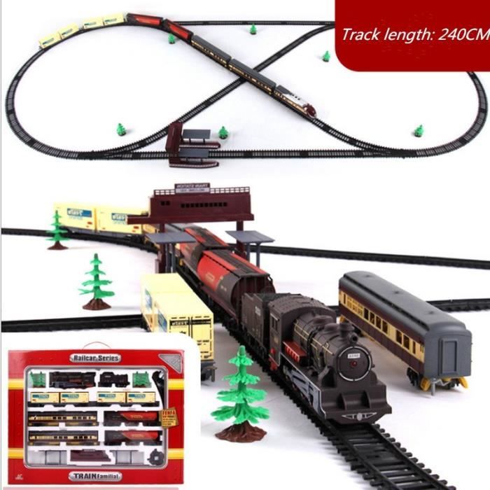Train électrique De Noël Avec Voie Ferrée Et 4 Wagons - Décoration Sous Le Sapin, Jouet éducatif Pour Enfants 3-8 Ans - 7