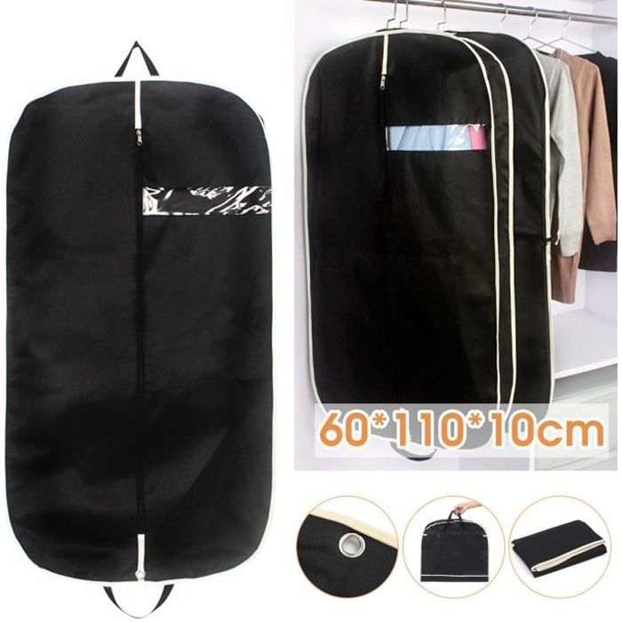 HZXY Lot De 2 Sacs à Vêtements Pour Suspendre Les Vêtements, Housses De Vêtements Anti-poussière Avec Fermeture éclair Sur Toute La Longueur, Sac Transparent à Suspendre (XL, Gris