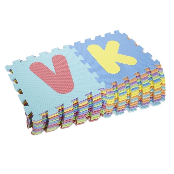 Tapis Puzzle Mousse Bébé Alphabet + Chiffres - YGONGMYL - Multicolores - Evolutif - Non Toxique