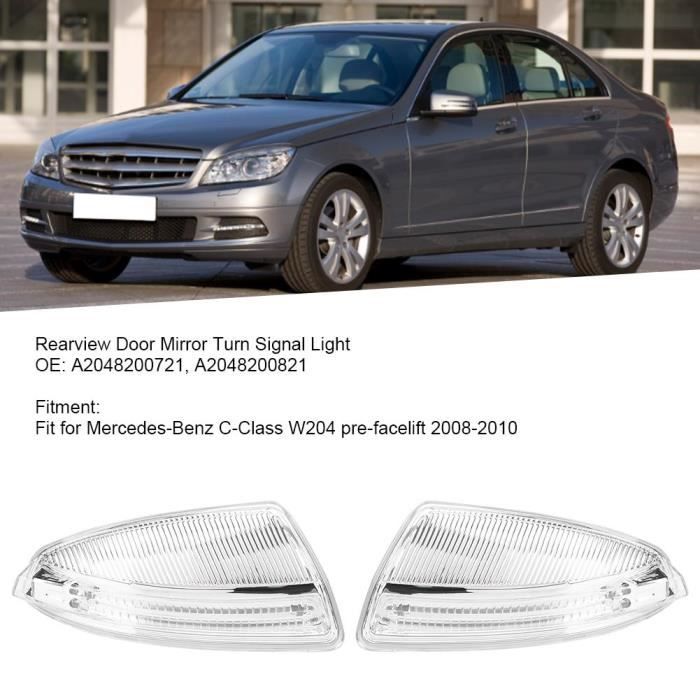Paire Lampe de Clignotant LED de Rétroviseur A2048200721 pour Mercedes-Benz C-Classe W204 08-10-GOL
