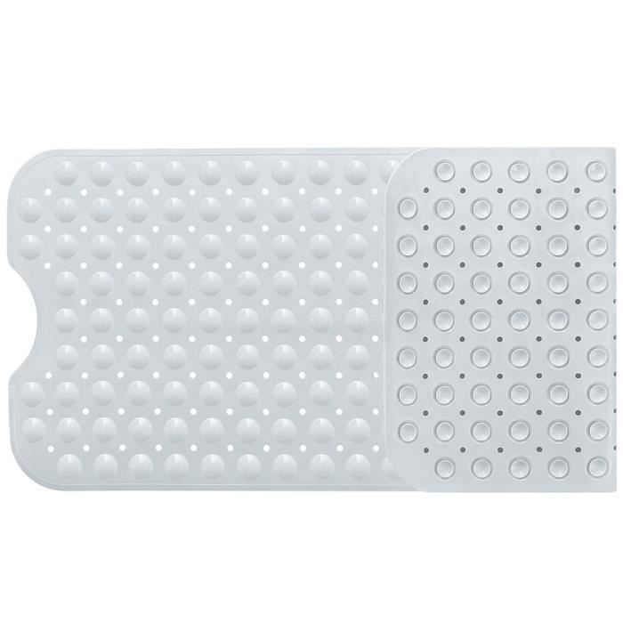 Tapis Douche Antidérapant McNory Tapis Baignoire Antidérapant 101x40.5cm Gris - Ventouses Puissantes, Lavable Machine Sécurité Douche Anti-glisse Tapis Douche Antidérapant McNory Tapis Baignoire Antidérapant 101x40.5cm Gris - Ventouses Puissantes, Lavable Machine Sécurité Douche Anti-glisse