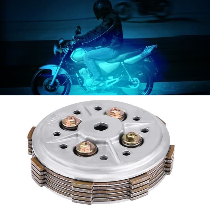Embrayage Moto Pour Yamaha YBR125 - Disque Et Plaque De Pression - Métal - Diamètre 12cm