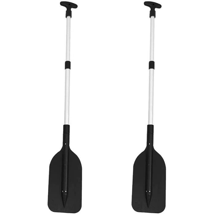 Stecto Lot De 2 Pagaies De Kayak/Canoë 126 Cm Réglables – Alliage D'Aluminium Léger, Amovibles 1 Ou 2 Têtes, Pour Kayak Gonflable, Canoë, Rafting, Bateau