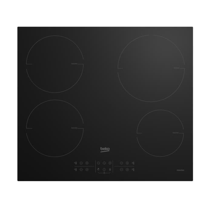 Beko HII64210MT, Noir, Intégré (placement), 60 cm, Plaque avec zone à induction, Verre, 4 zone(s)