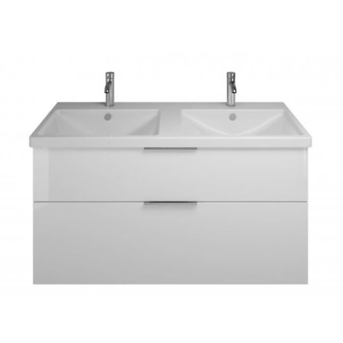 Lavabo - ML-DESIGN - Céramique - Blanc - 710x165x460 Mm - Avec Trop