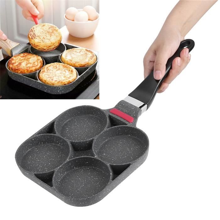 HEG Poêle À Oeufs En Aluminium 4 Tasses Poêle À Oeufs Antiadhésive