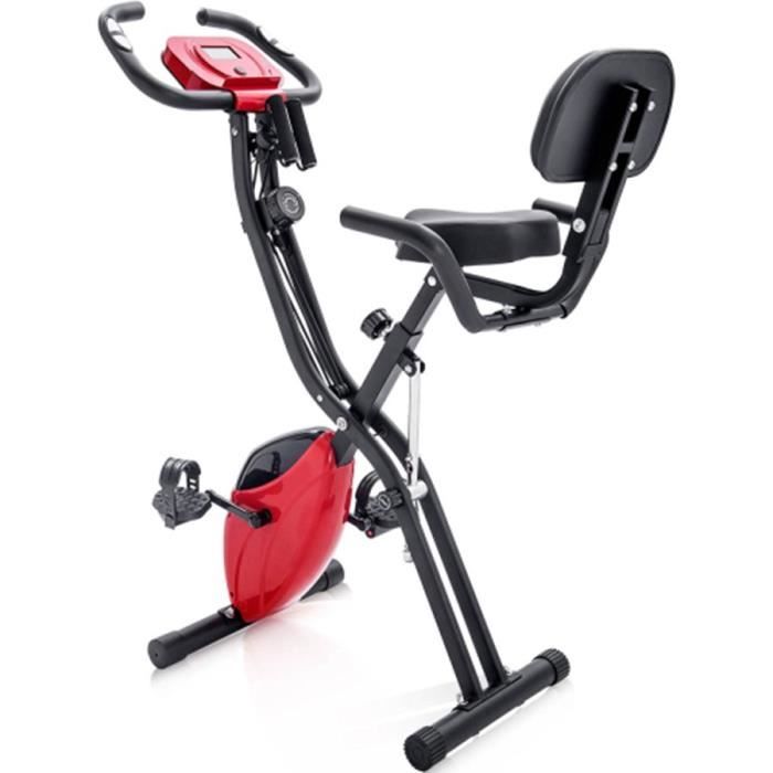 DRIPEX Vélo d'Appartement pliable magnétique, pour le cyclisme en salle d'entraînement cardio avec ordinateur d'entraînement