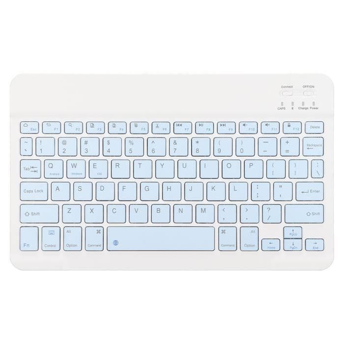 Clavier Sans Fil Hébreu Ultra Fin – Silencieux, Compact, Compatible PC/portable, QWERTY