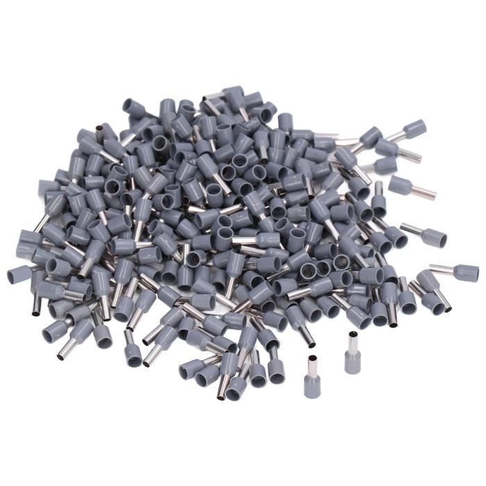 380 Bornes à Sertir Isolées Bleues 16 AWG / 1,5 Mm² - Pour Connexions électriques Auto, Audio, Domotique - En Cuivre étamé, Isolant PVC