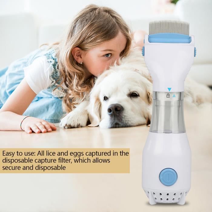 Peigne à Poux - FA001 - Chien et Chat - Dents en Acier Inoxydable - Éjection des Puces - Réutilisable
