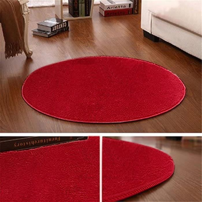 Tapis De Bain Rond En Peluche - Extra Doux Et Absorbant - Lavable En Machine - Antidérapant - Pour Salle De Bain, Chambre, Couloir (camel, 140 Cm)
